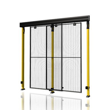 Overlapping sliding door