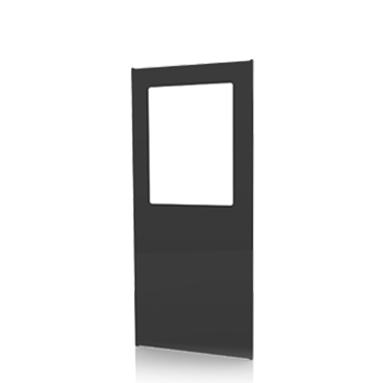 Sheet metal panel with window