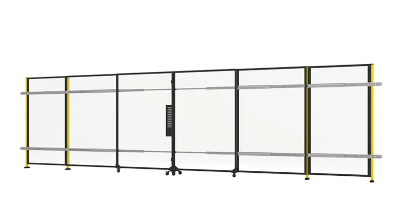 x-guard machine guarding sliding door without rail
