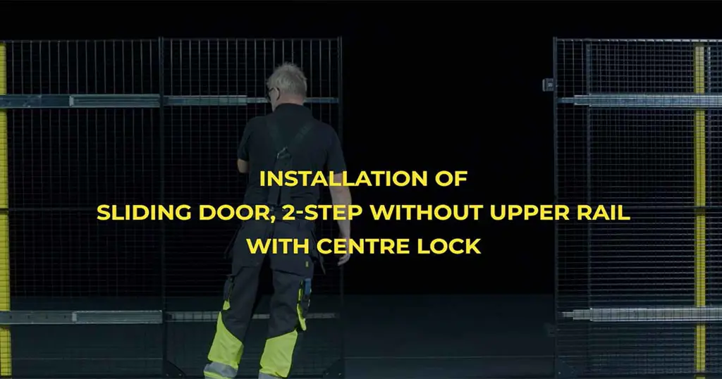 Assembly Sliding Door 2 Step Without Upper Rail Machine Guarding Axelent