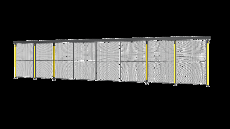 Sliding door with centre lock