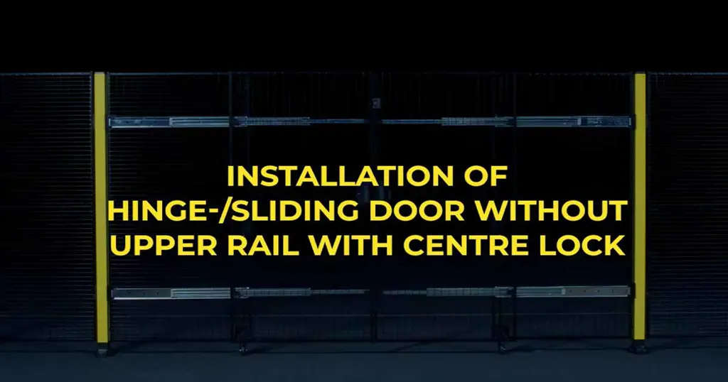 Assembly Hinge Sliding Door Without Upper Rail Machine Guarding Axelent