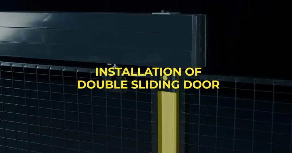 Assembly Double Sliding Door Machine Guards Axelent
