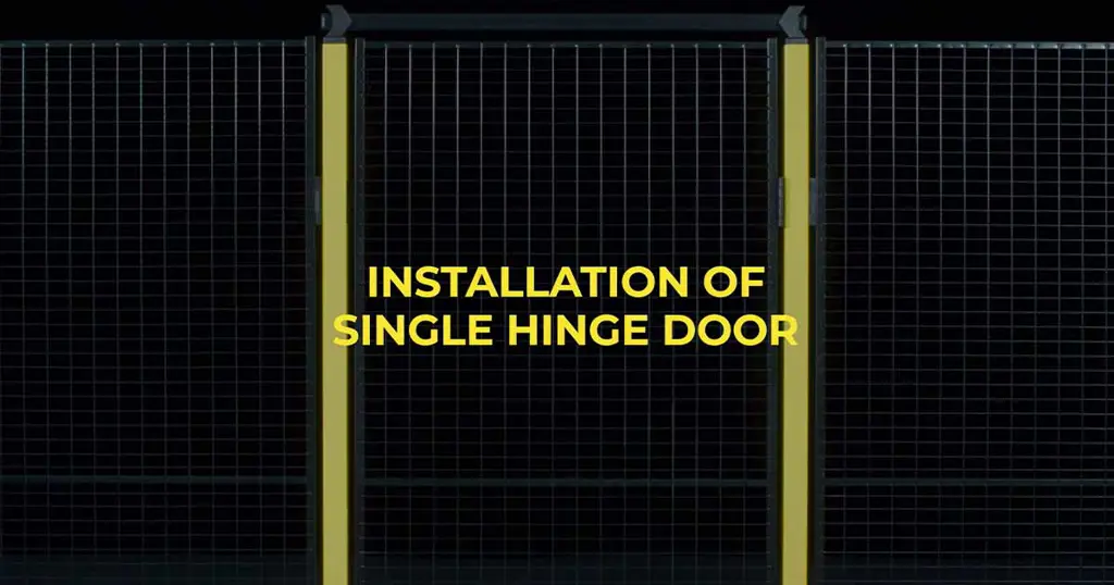 Assembly Single Hinge Door Machine Guarding Axelent