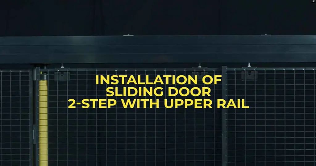 Assembly Sliding Door With 2 Step Rail Machine Guarding with Axelent