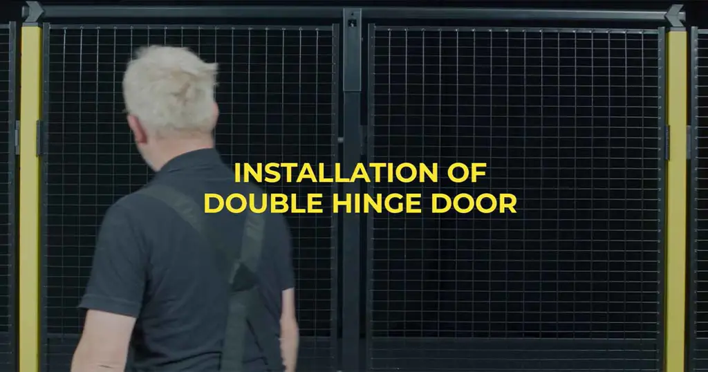 Assembly Double Hinge Door Machine Guarding Axelent