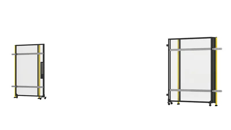 x-guard machine guarding open sliding door without rail