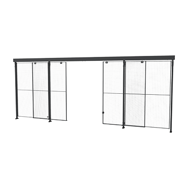 Sliding door with centre lock