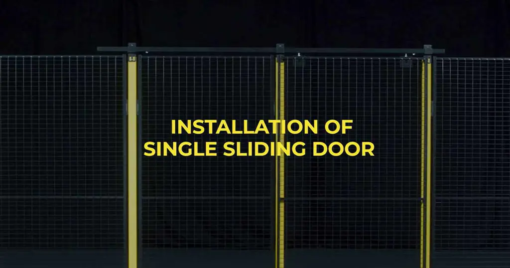 Assembly Single Sliding Door Machine Guarding Axelent