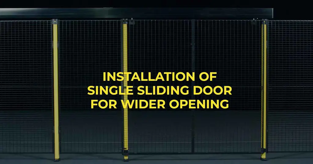 Assembly Single Sliding Door With Aluminium Rail