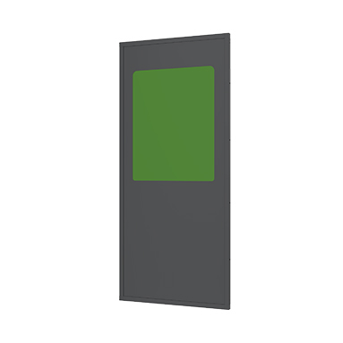 Sheet metal panel with window