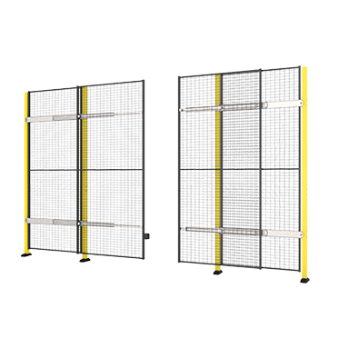 Sliding door without rail with centre lock