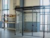 Sliding door with centre lock