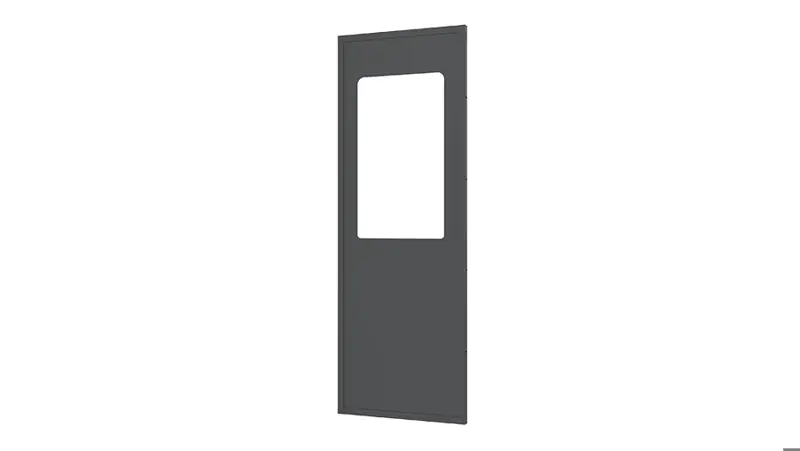Sheet metal panel with window